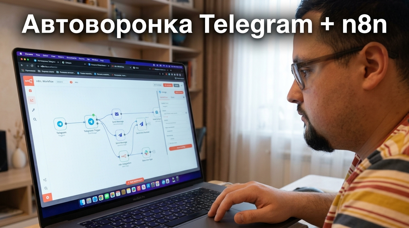 Схема автоворонки продаж в Telegram через n8n: от подписчика до продажи без программиста