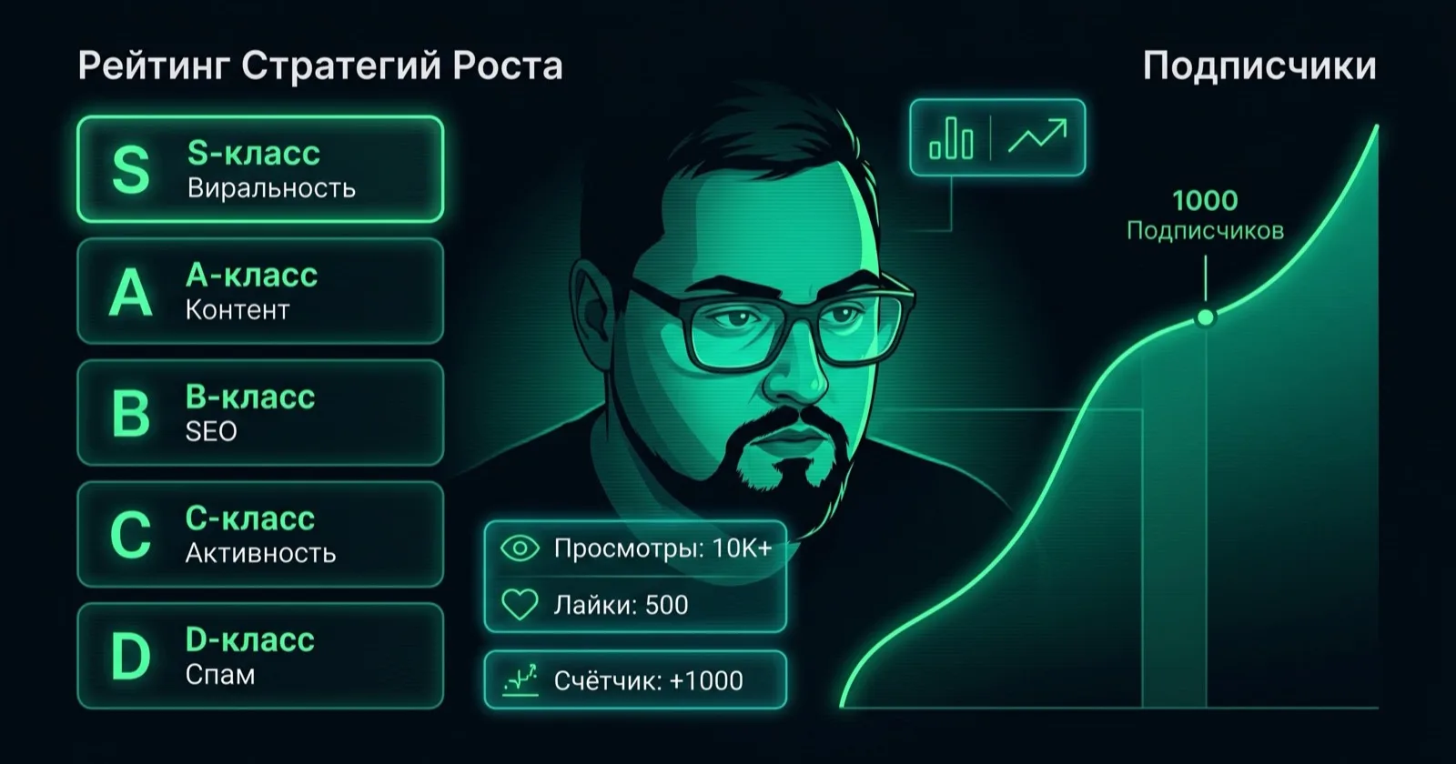 Тир-лист каналов привлечения первой 1000 подписчиков: короткие видео, взаимопиар, база контактов